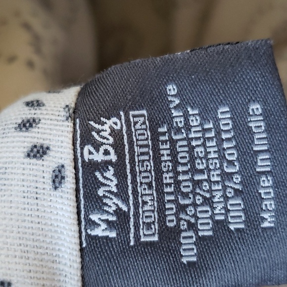 Myra Bag Distressed Leather Canvas Accents Shoulder Bag - Picture 9 of 9